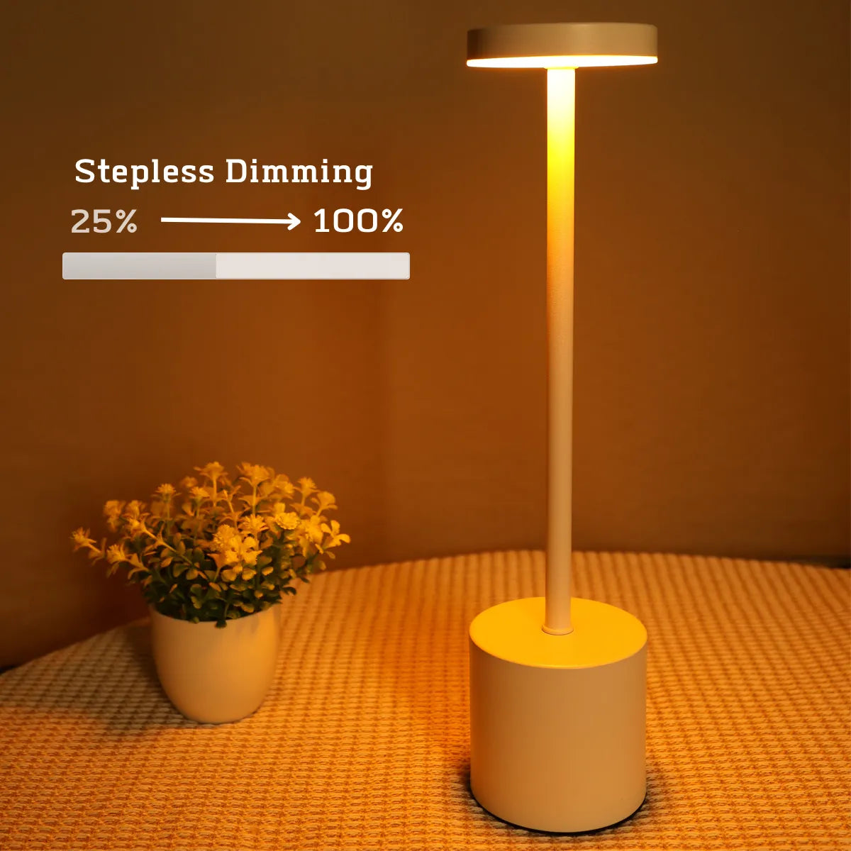 Brehn | Drahtlose Metall-LED-Tischlampe - LumiMetal