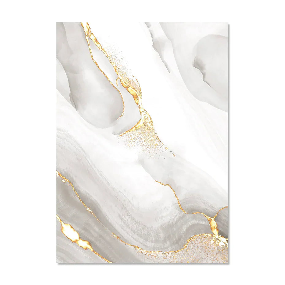 Leichte Luxus Gold Grau Marmor Druck Wandkunst Feine Kunst Leinwanddrucke Poster Abstrakte Minimalistische Bilder Für Moderne Wohnzimmerdekoration | Brehn