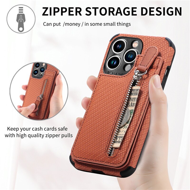 VIvolux | Zip Zip Elegance Geldbörse iPhone Hülle