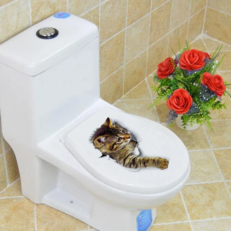 3D Toilettenschutz Katzenaufkleber | Brehn