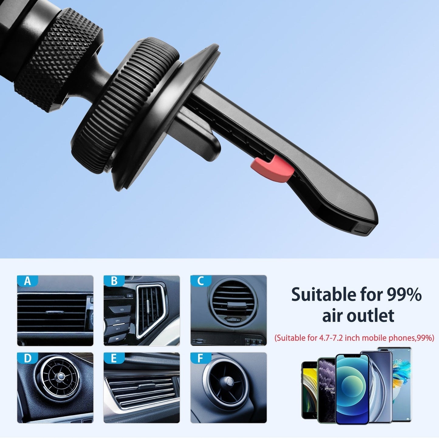 Brehn | Unsichtbare drehbare Luftauslass-Montage Auto Handyhalter