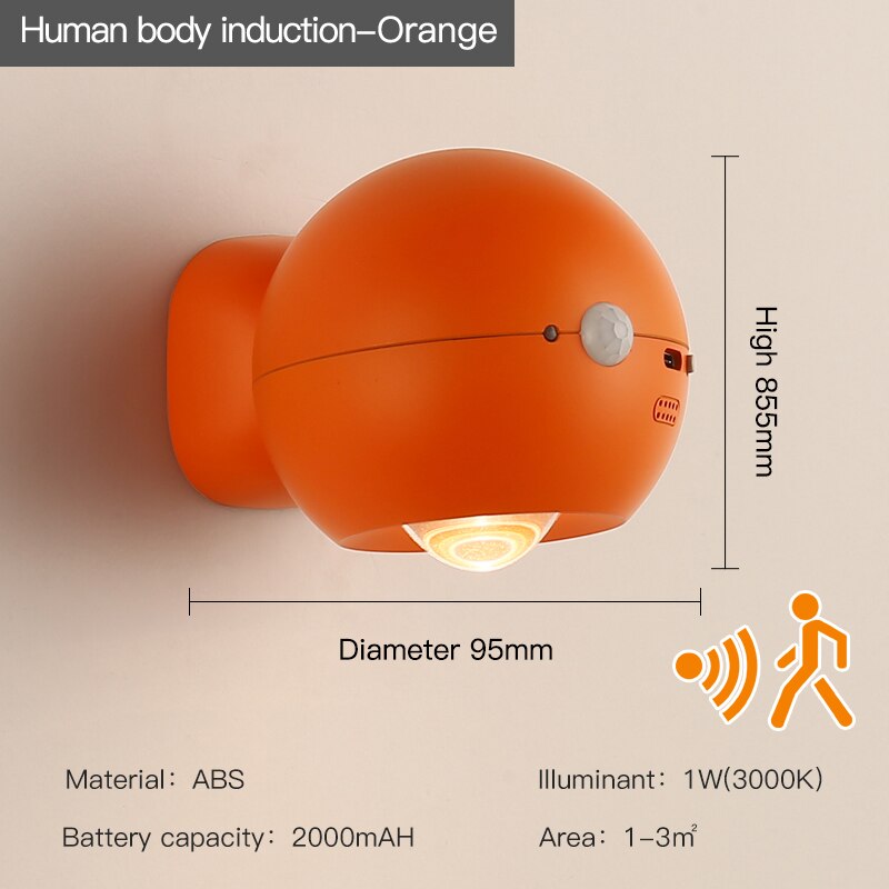 VIvolux | Eye Project Bewegungsmelder Wiederaufladbare Wandlampe