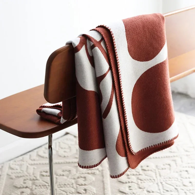 Brehn | NordLuxe | Jacquard Wurfdecke | Immitationskaschmir | Weich & Warm | Sofa-Decke & Bettüberwurf im skandinavischen Stil