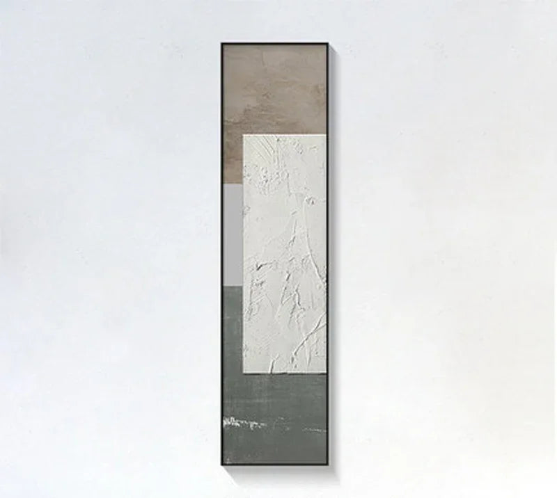Minimalistische urbane abstrakte Wandkunst Fine Art Leinwanddrucke Hohe vertikale Bilder für Eingangsfoyer Wohnzimmer Heim Büro Dekor | Brehn