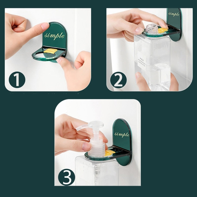 Minimal selbstklebender Badezimmerflaschenhalter