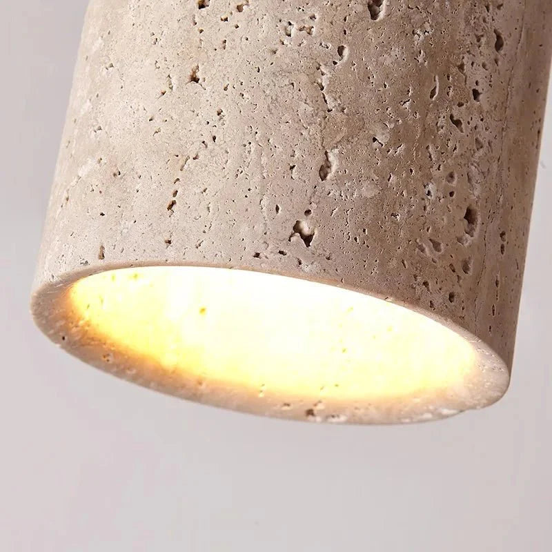 Brehn | Travertin Deckenleuchte - Raffinierte Eleganz - Sanftes Licht - Einzigartiges Design