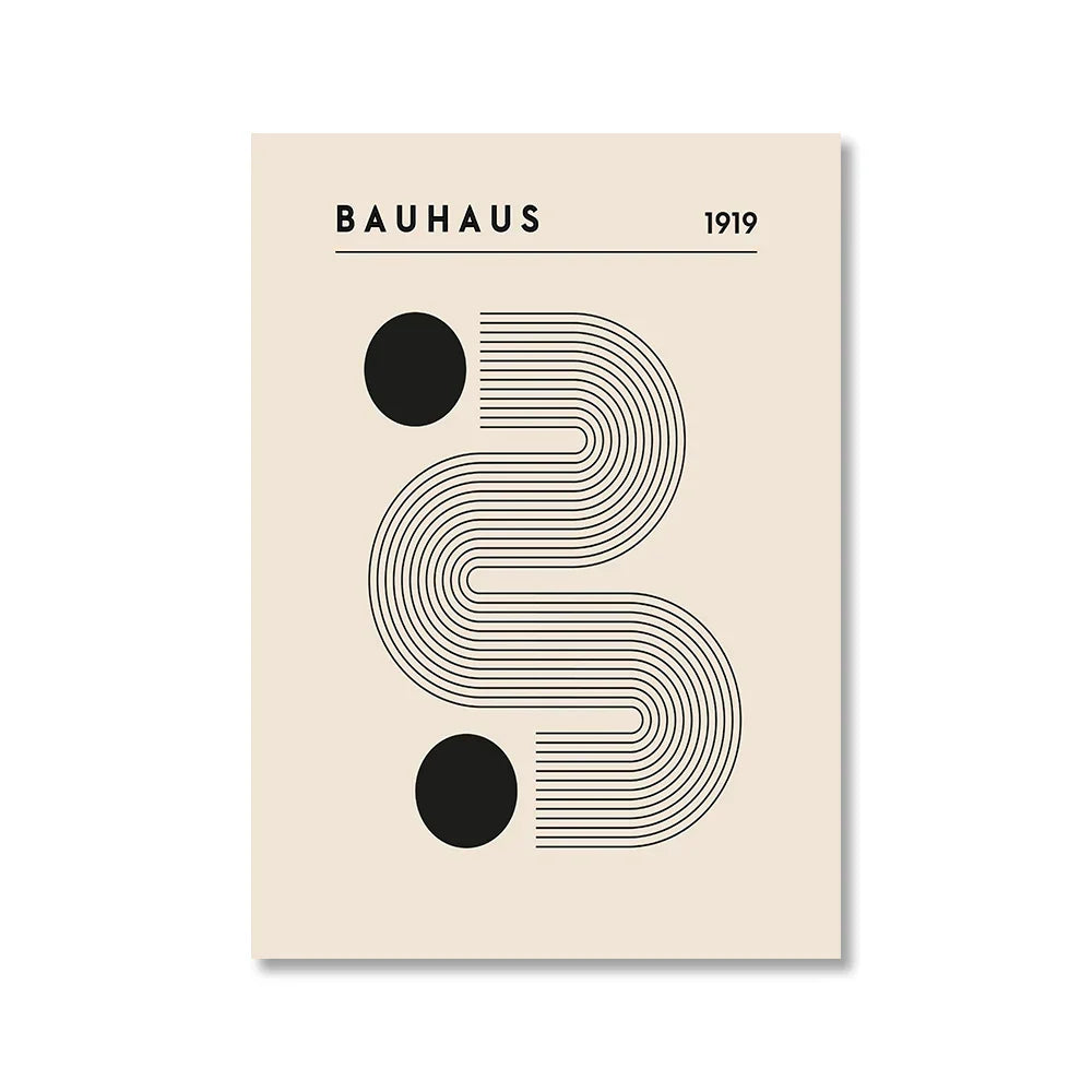 Vintage Retro Geometric Abstract Bauhaus Expo Kunst Galerie Poster Wandkunst Feine Kunst Leinwanddrucke Bilder Für Wohnzimmer Esszimmer Home Office Dekor | Brehn