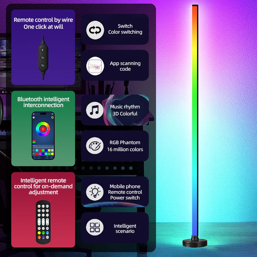 Intelligente RGB-LED-Stehlampe