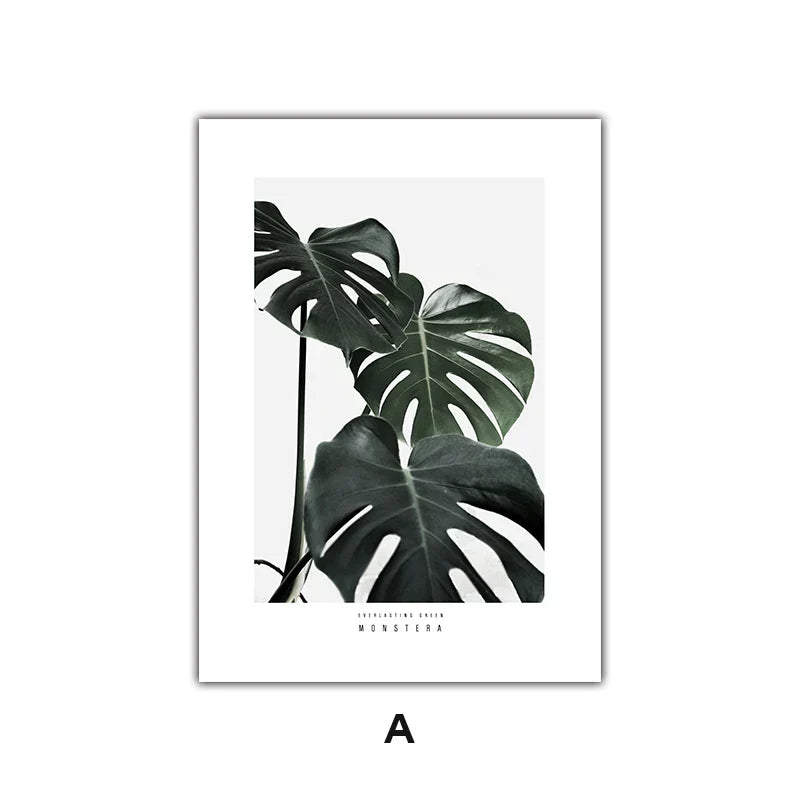 Minimalistische grüne Blätter moderne botanische Exemplare Wandkunst Fine Art Leinwanddrucke Galerie Wandbilder für Wohnzimmer Esszimmer Kunstdeko | Brehn