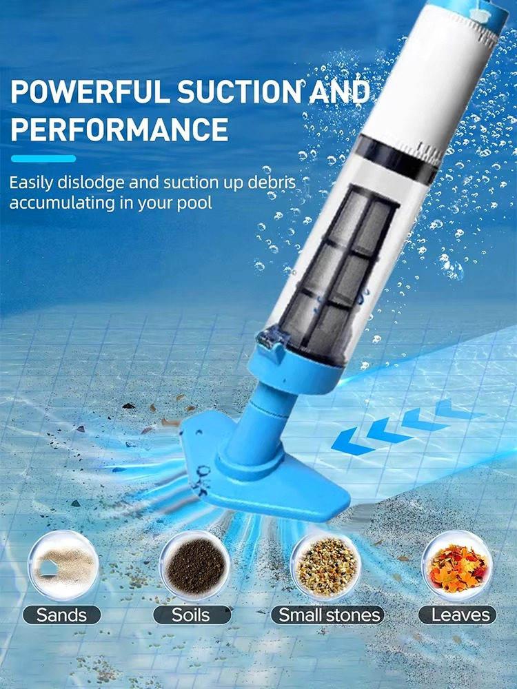 Kabelloser, wiederaufladbarer Pool-Staubsauger mit 3-in-1-Reinigungsfunktion