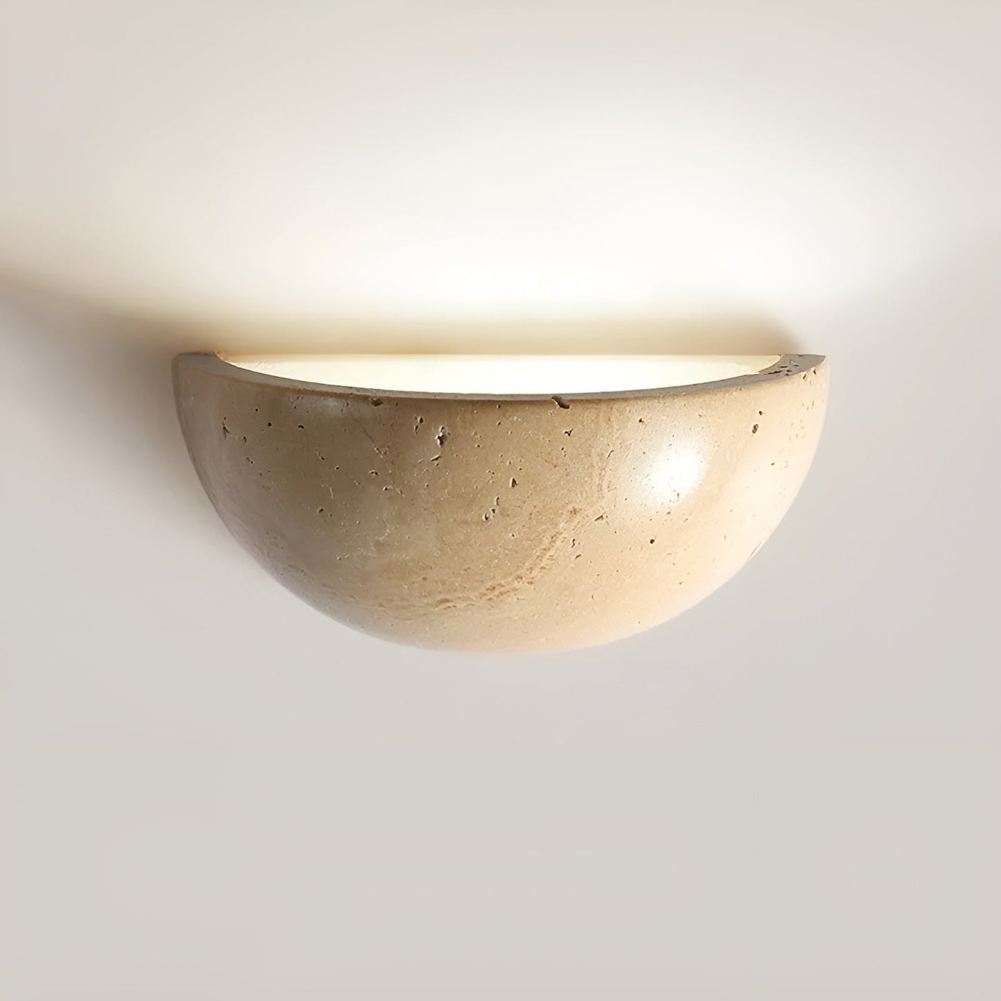 Halb-Runde LED Wabi-Sabi Wandlampe - ZenGlow | Brehn