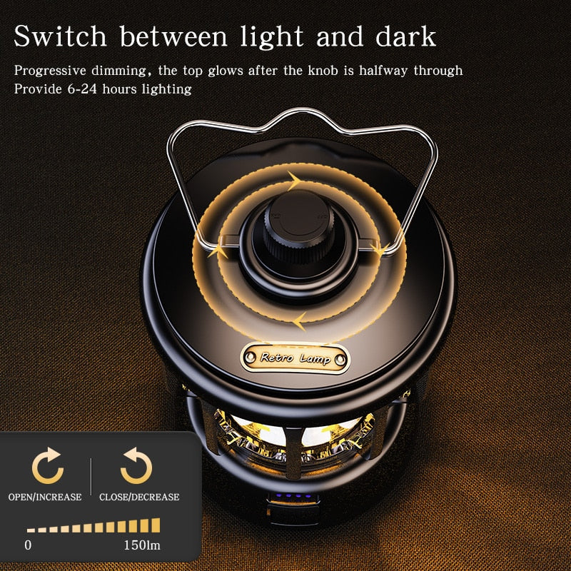 Retro Power Bank Camping LED Lampe | Brehn