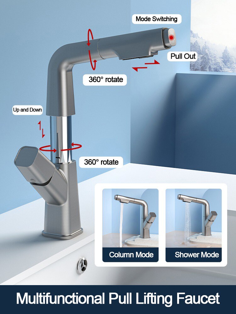 Brehn | Futuristischer Rotierender Europäischer Ausziehbarer Wasserhahn