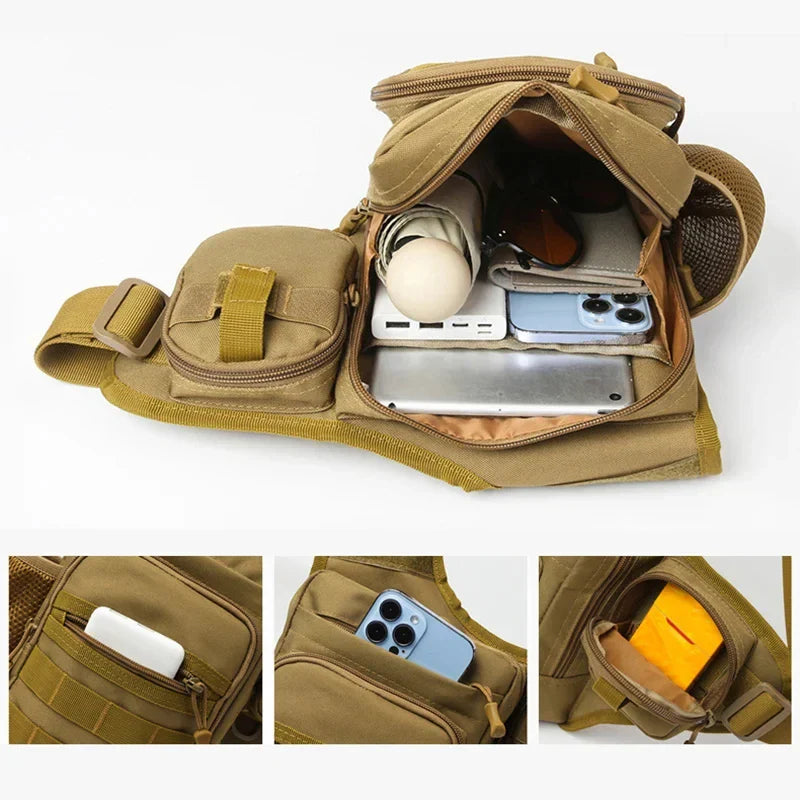 Multi-Taschen Crossbody Kompakt Wandern Brusttasche | Brehn