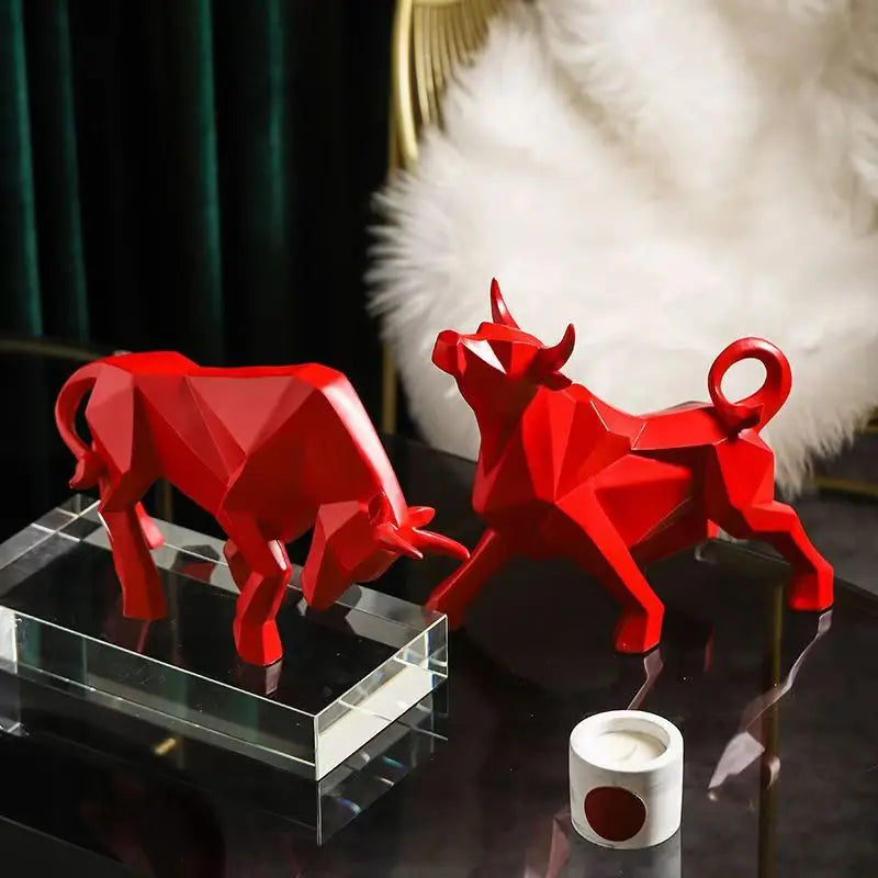 Brehn | ToroArte Stier Skulptur | Nordisches Design | Harzfigur Modern | 35 cm / 26 cm