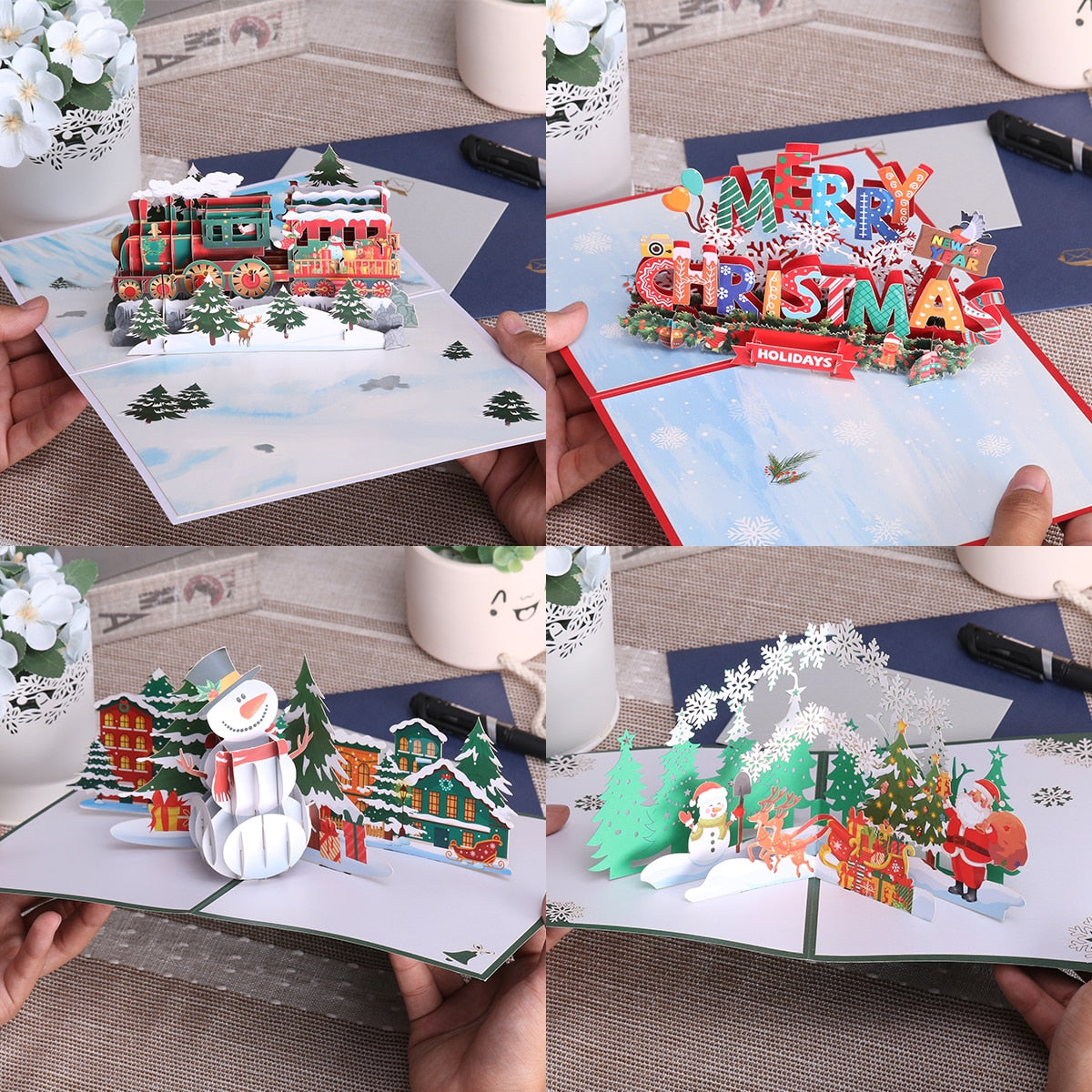 Brehn | 3D Pop-Up Fröhliche Weihnachtsgeschenkkarten