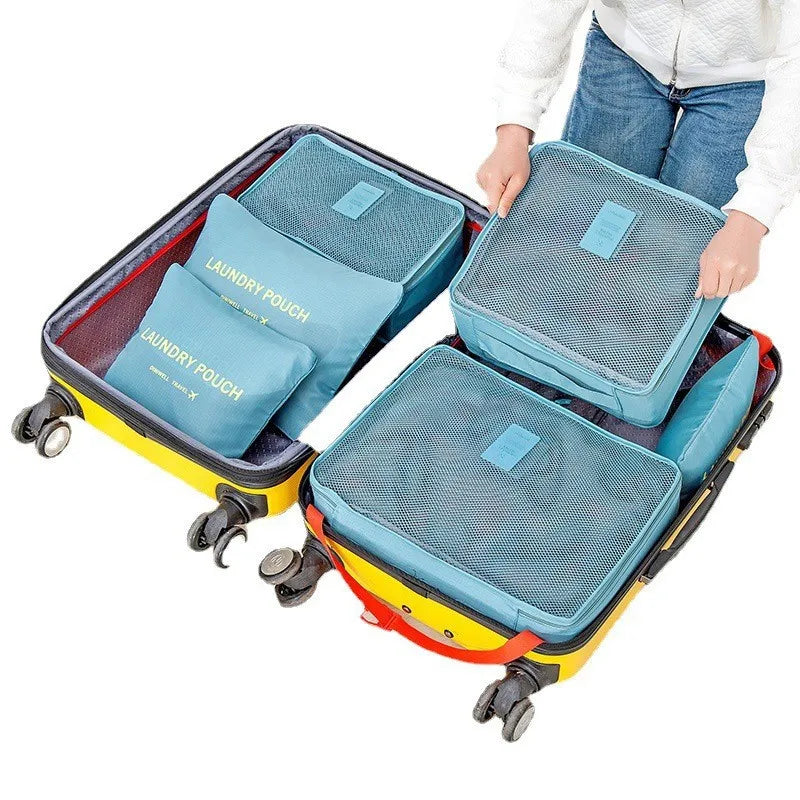 Brehn | TRAVORO Packwürfel Set | 6-teilig | Wasserdicht & Extra Volumen | Koffer Organizer für Herren