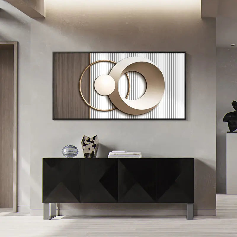 Moderne Ästhetik Abstrakte Sonne & Mond Wandkunst Feine Kunst Leinwanddrucke Bilder für luxuriöses Loft Wohnzimmer Esszimmer Lifestyle Kunst Dekor | Brehn