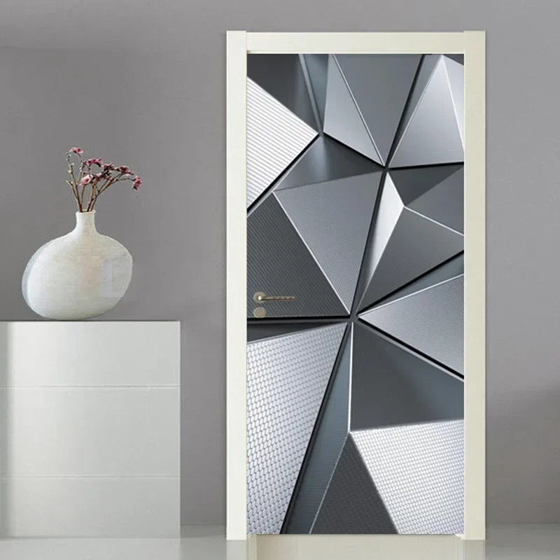 Moderne abstrakte Perlen geometrische Türaufkleber Mural abnehmbar PVC Vinyl Peel N Stick Wandkunst Mural Dekor für Innentüren Kreative DIY Wohnkultur | Brehn