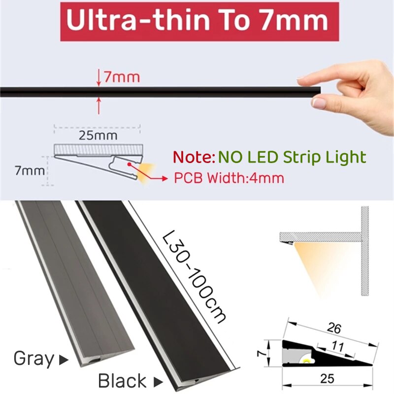 InvisiBrehne Oberfläche Aluminium Dünnes Lichtpanel