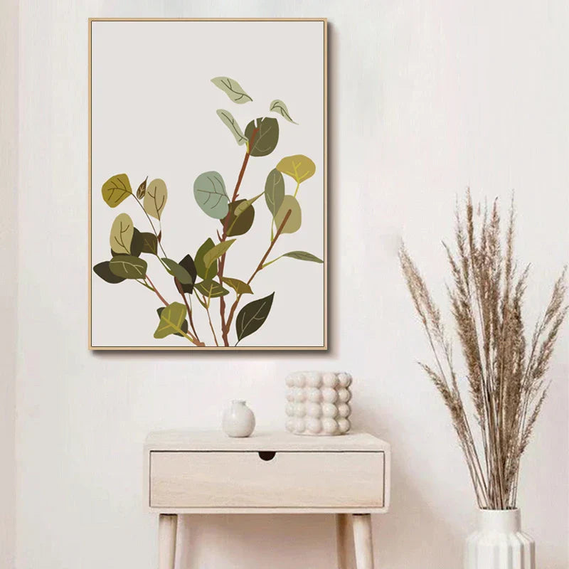 Minimalistische Aquarell-Kaktus Pflanze mit Topf Grüne Blätter Wandkunst Feine Kunst Leinwanddrucke Bilder für Esszimmer Wohnzimmer Kunst Dekor | Brehn