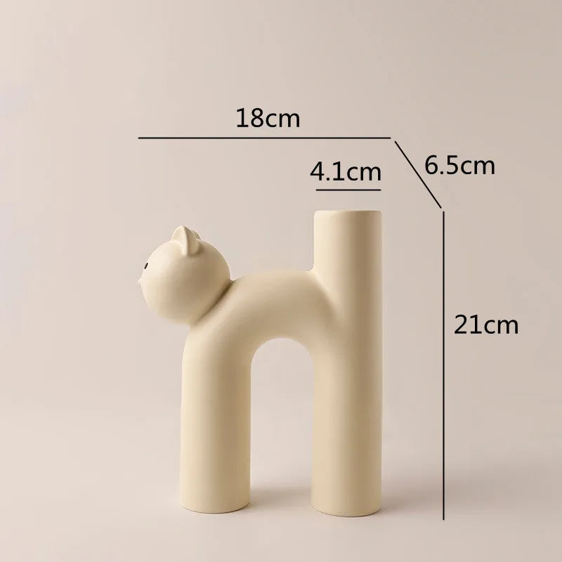 Mini Cat Elegante Minimalistische H-förmige Brehnumenvase | Brehn