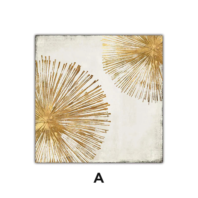 Goldene Radiale Zirkuläre Abstrakte Wandkunst Feine Kunst Leinwanddrucke Poster Bilder Für Wohnzimmer Esszimmer Schlafzimmer Kunst Dekor | Brehn