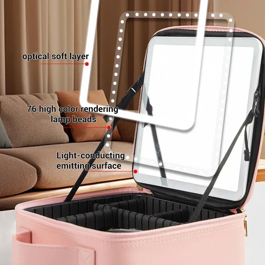 Brehn | LED Spiegel Reise Makeup Organizer Tasche