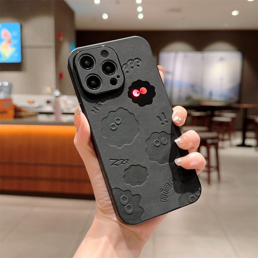 Brehn | Süßes Monster Stoßfestes Leder iPhone Etui