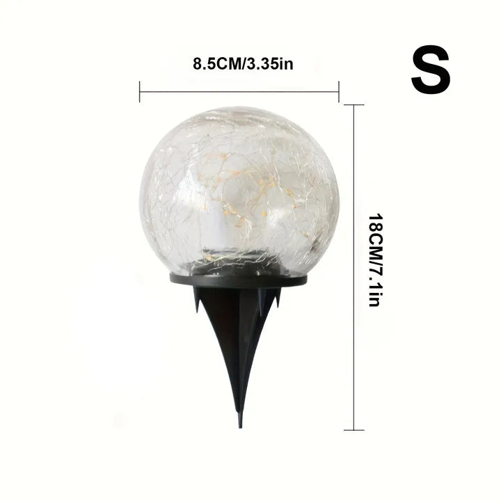 Brehn | Solarbetriebene Glaskugel Magisches Gartenlicht