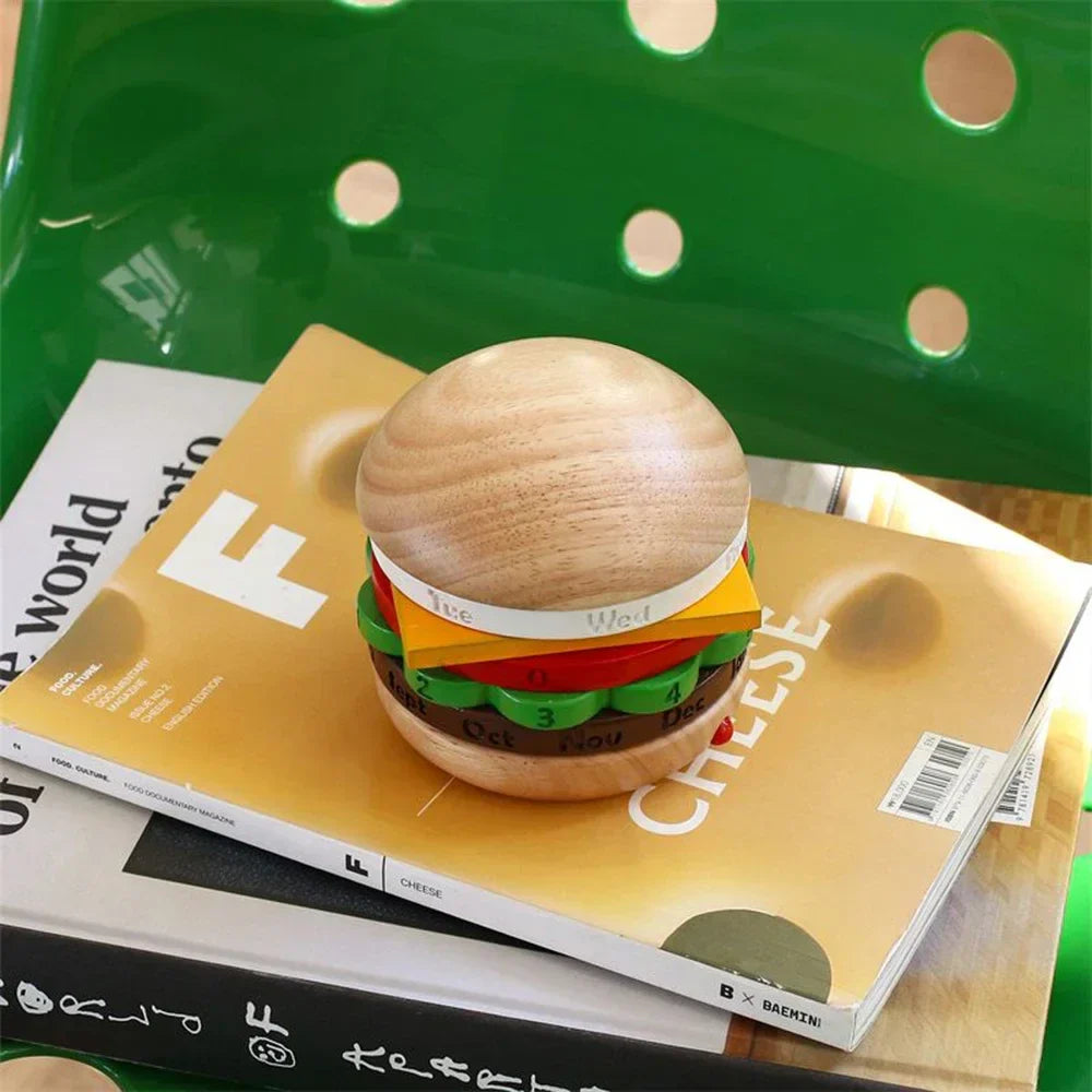 Rotierender Holz-Hamburger Dekorationskalender | Brehn