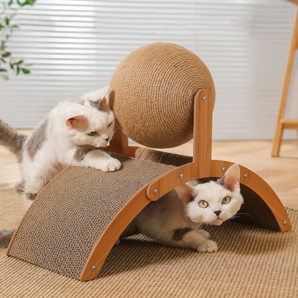 Brehn | Holz Katze Spaß Spiel Kratzbrett
