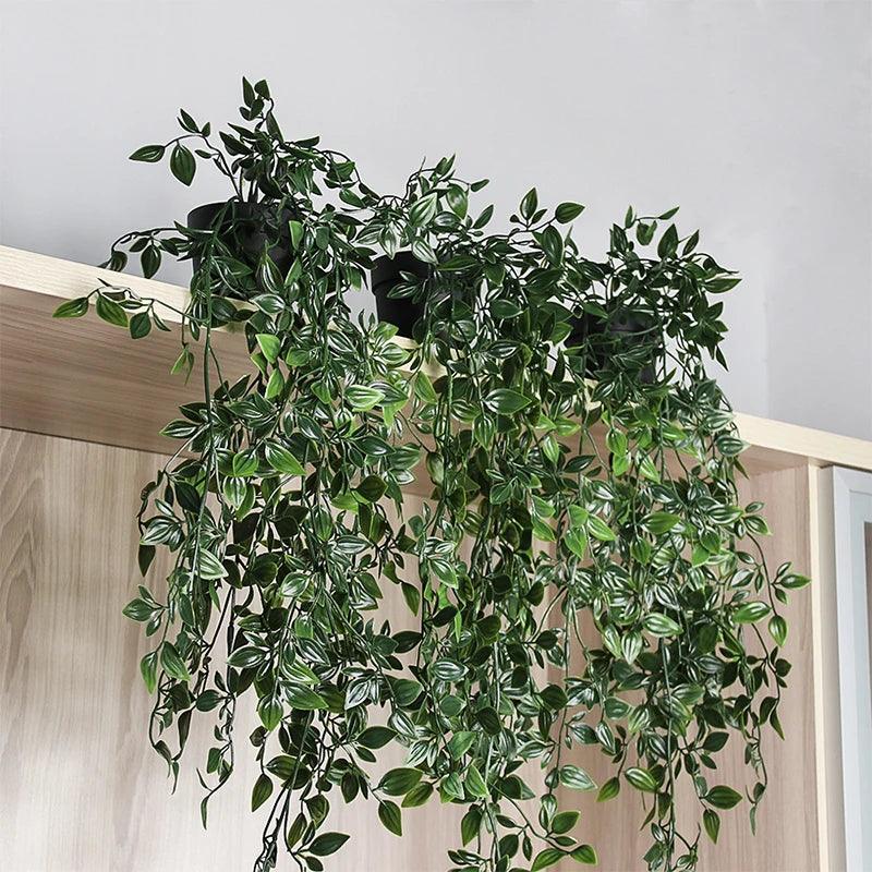 Brehn | VerduraLine Künstliche Pflanze Hängend | Immergrün & Wartungsfrei | 90 cm Dekoration | Frisches Natürliches Design