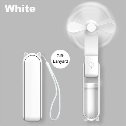 Tragbarer Mini-Handventilator – Wiederaufladbarer faltbarer Taschenventilator mit Batterie, kühlender Handventilator und Powerbank-Funktion | Brehn