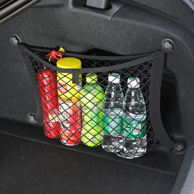 Brehn | Dehnbare Mesh-Cargo-Netz-Autolager-Organizer-Tasche