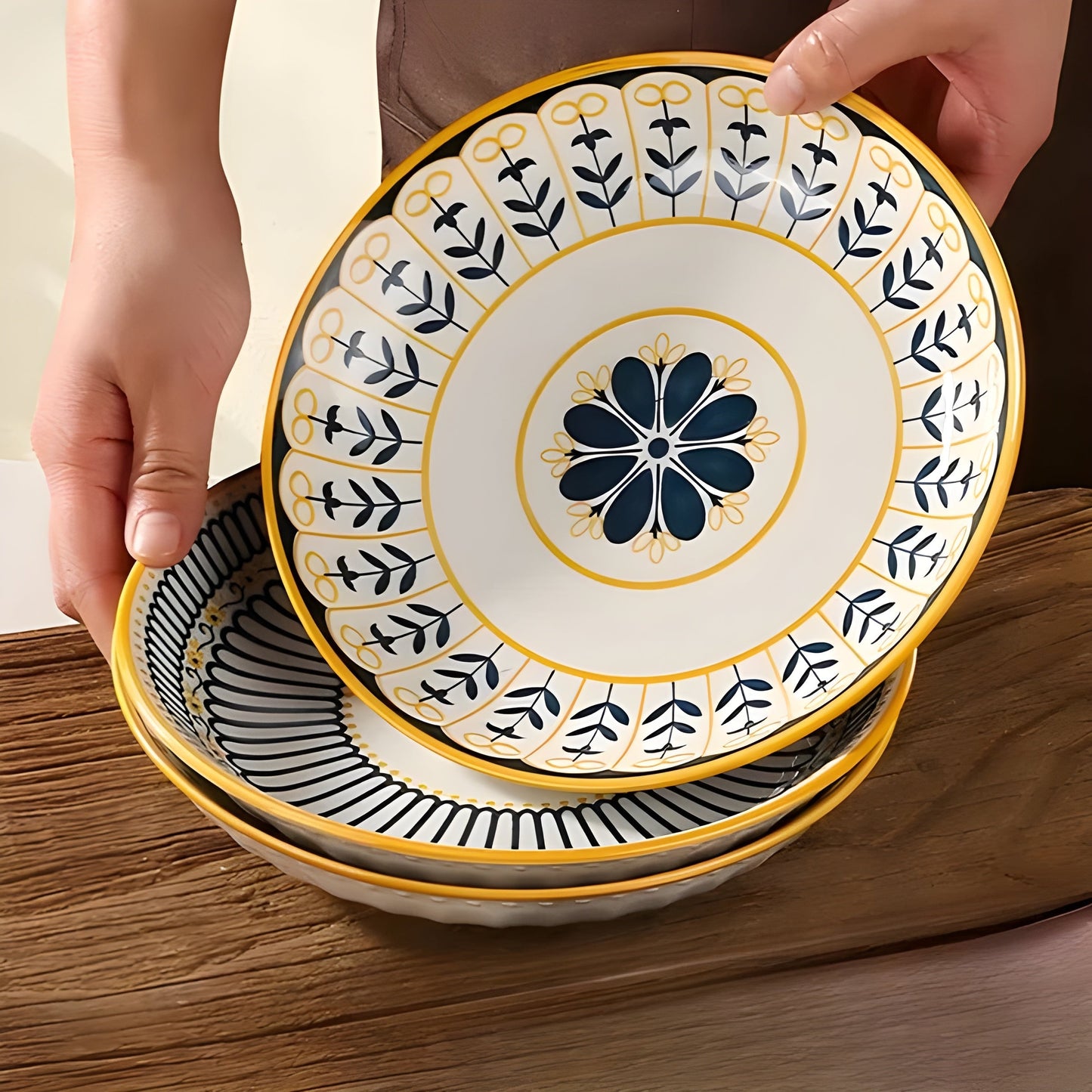 Handbemaltes Porzellanteller-Set – elegant und dekorativ | Perfekt für den Alltag und besondere Anlässe