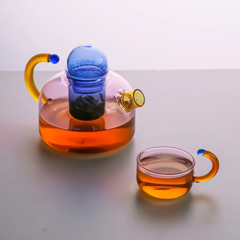 Brehn | Kontrastierende Farbe Glas Teeset