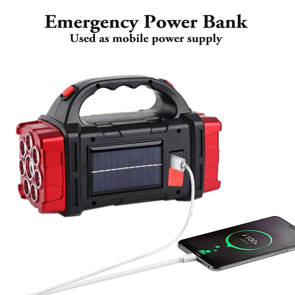 Brehn | Solar Blast Hochleistungs-Powerbank LED Taschenlampe