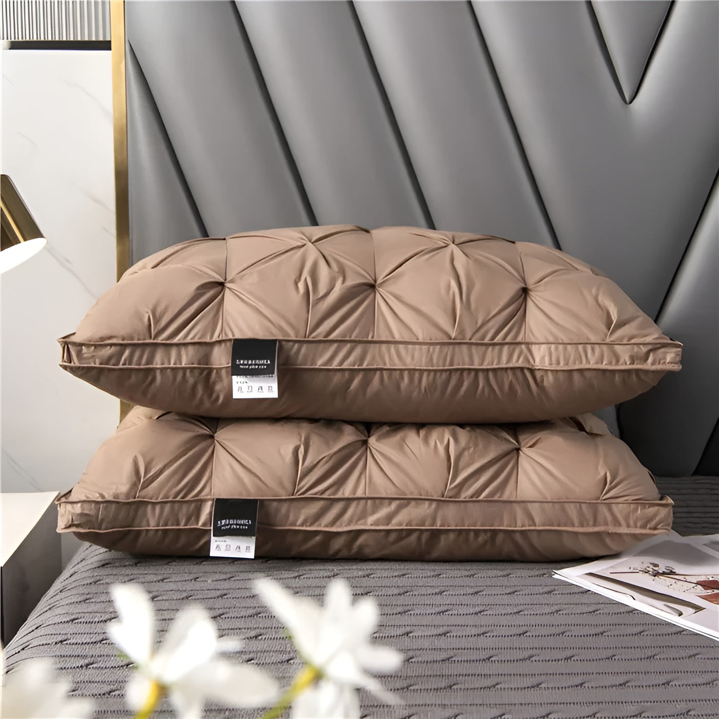Hotelkissen mit Daunenfüllung – Luxuriös und komfortabel | Modernes Design für Schlaf- und Wohnzimmer