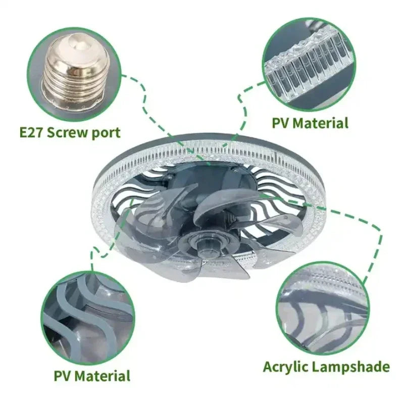 3in1 Fernbedienung Geräuschlos Elegant Ventilator Lampe | Brehn