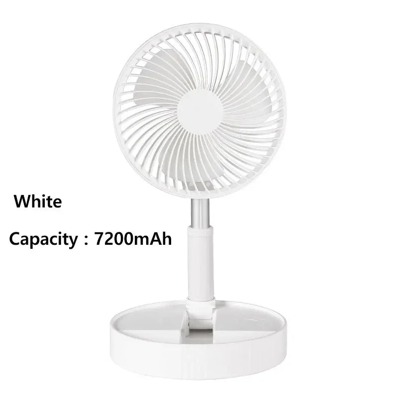 7200mAh USB wiederaufladbarer tragbarer faltbarer Ventilator Boden leiser Ventilator für Outdoor-Heim drahtloser Ventilator 4 Geschwindigkeiten Camping tragbarer Ventilator | Brehn