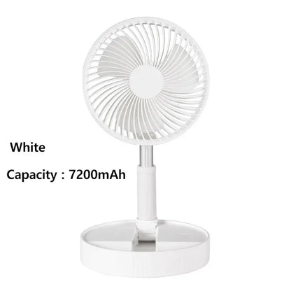 7200mAh USB wiederaufladbarer tragbarer faltbarer Ventilator Boden leiser Ventilator für Outdoor-Heim drahtloser Ventilator 4 Geschwindigkeiten Camping tragbarer Ventilator | Brehn