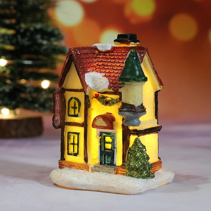 LED Weihnachtsdekoration mit Batterie – Beleuchtetes Dekohaus für festliche Atmosphäre | Brehn
