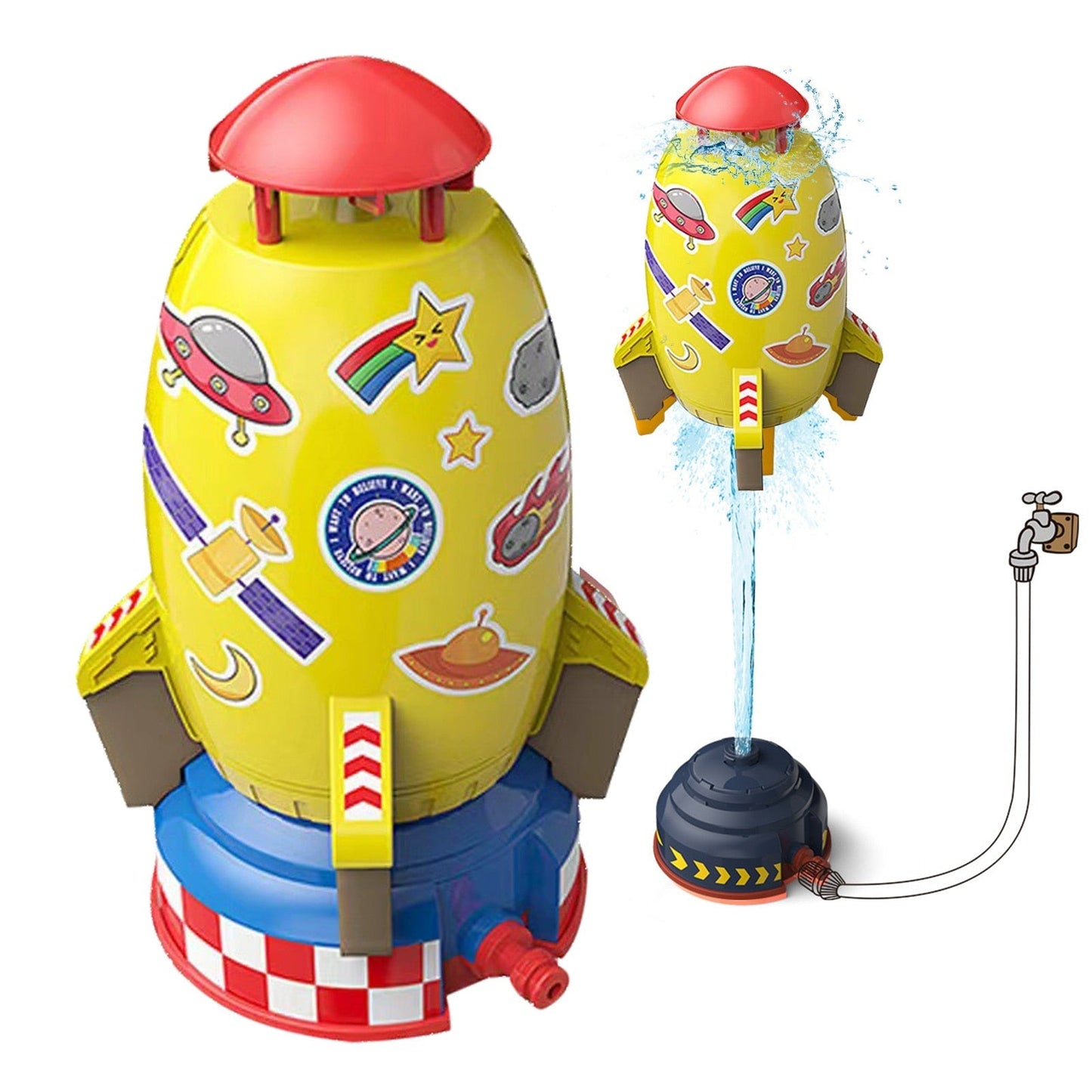 VIvolux | Wasser Spray Weltraumraketenwerfer Kinder Spielzeug
