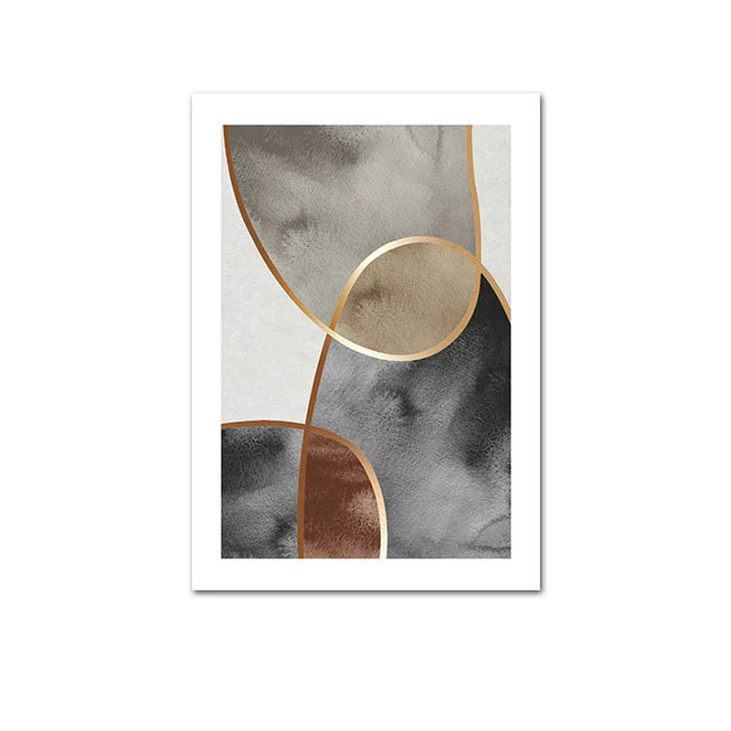 Skandinavische Minimalistische Geometrische Dunkle Neutrale Farben Wandkunst Fine Art Leinwanddrucken Moderne Abstrakte Bilder Für Wohnzimmer Wohnkultur | Brehn