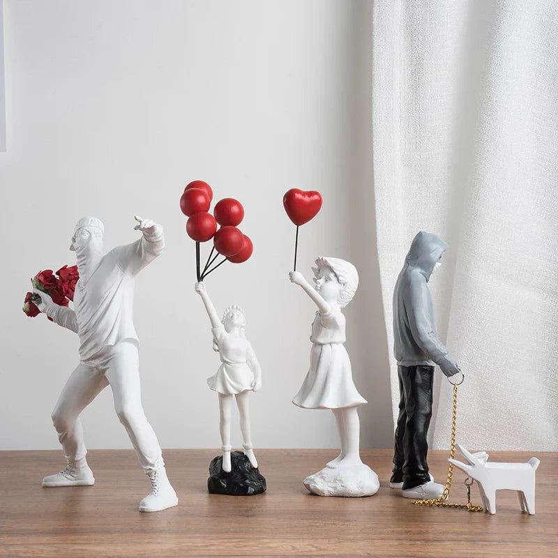 Banksy-inspirierte Skulpturensammlung