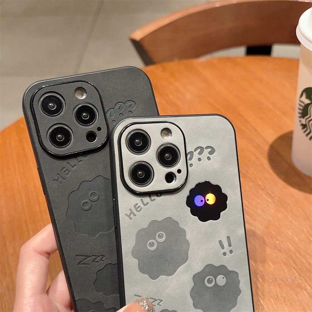 Brehn | Süßes Monster Stoßfestes Leder iPhone Etui