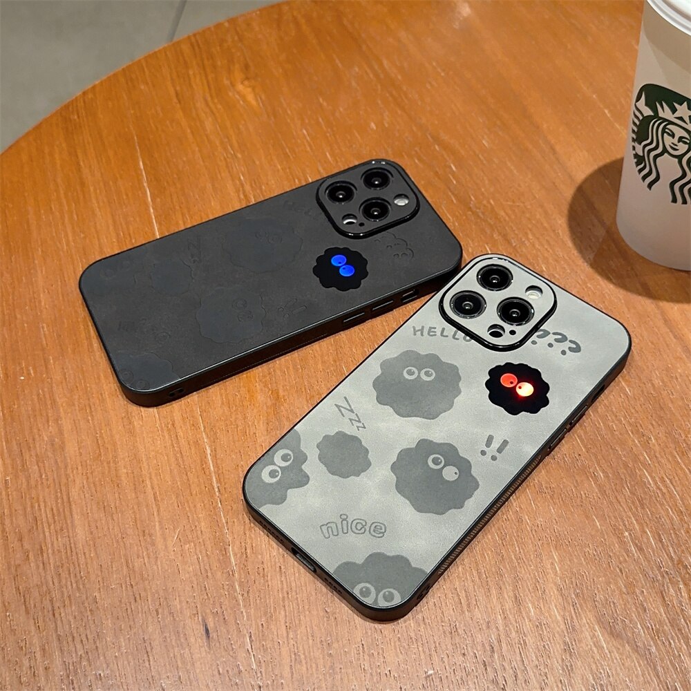 Brehn | Süßes Monster Stoßfestes Leder iPhone Etui