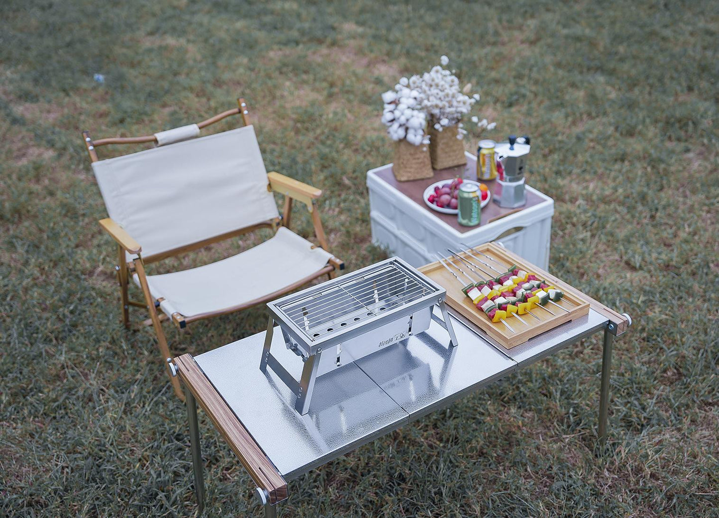 Brehn | Ultimative Camping Stil Edelstahl Klappgrill
