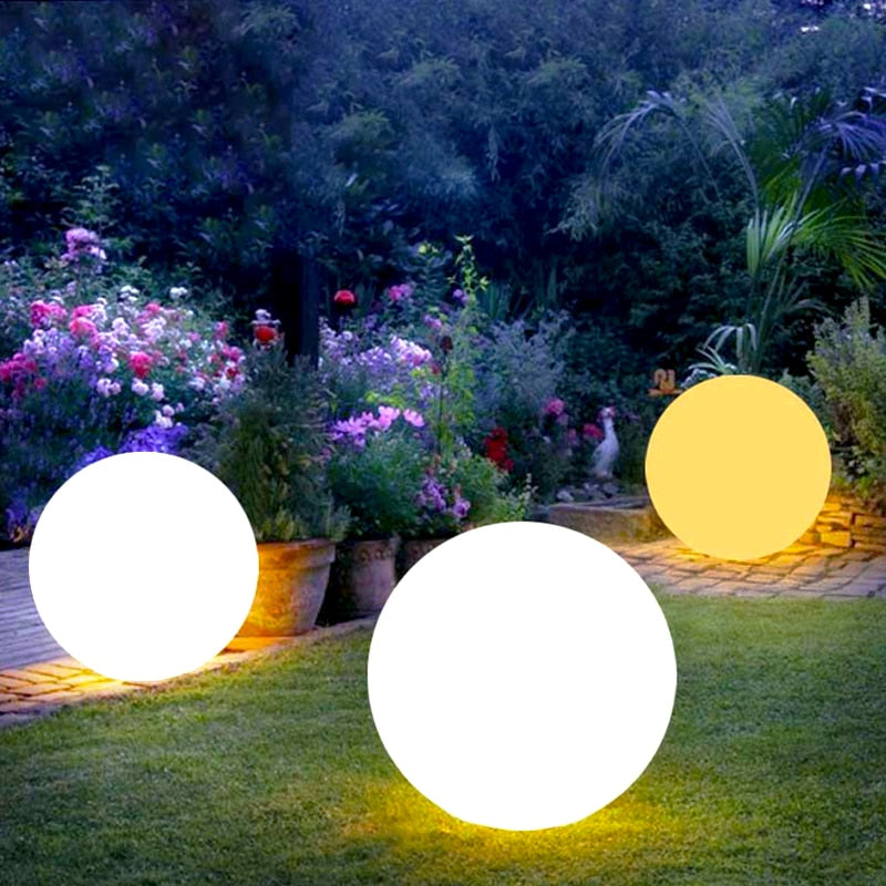 VIvolux | Shiny Moon Solar LED wasserdichte Gartenball-Lampe